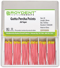 thumbnail image 2 of DIADENT Gutta Percha Points Endodontic Accessory Pack - 100 Pieces, 0.02 Taper, Assorted Sizes (F, FF, FM, L, M, MF, ML, XF) 2 of 5